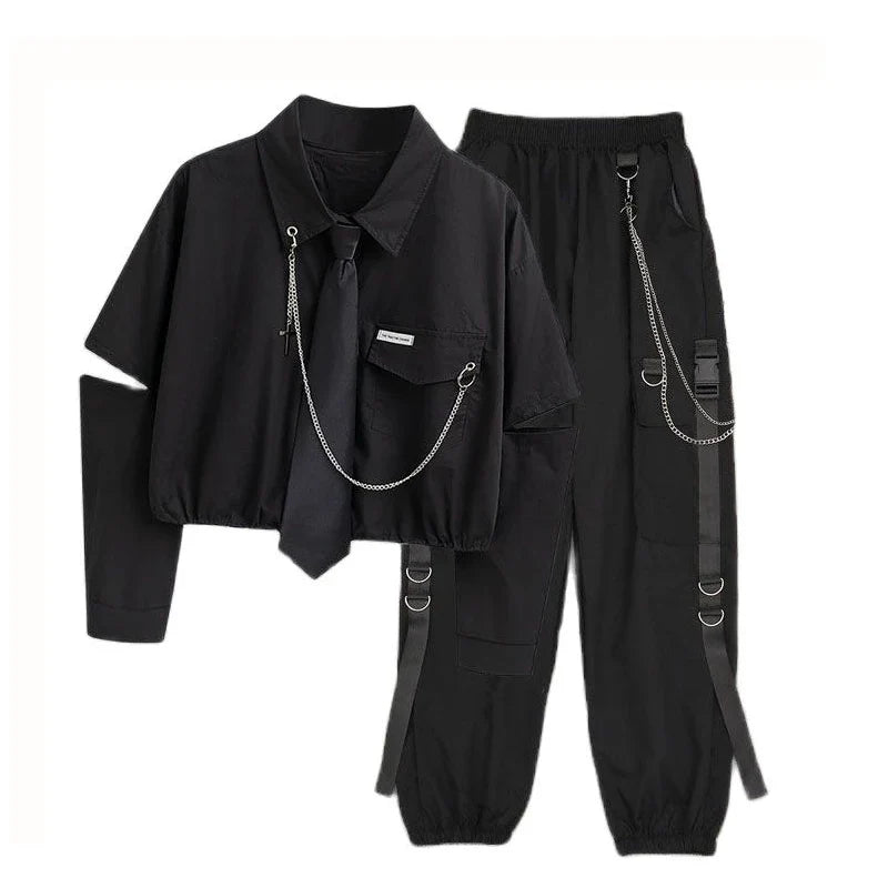 Isabella – Harajuku Gothic Punk Streetwear Set für Frauen