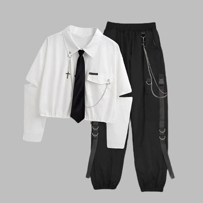 Isabella – Harajuku Gothic Punk Streetwear Set für Frauen